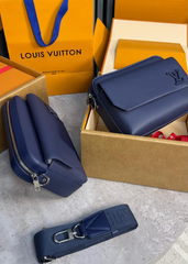 Sacoche LV Cuir Bleu