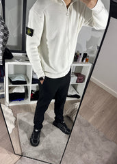 Gilet island en maille blanc
