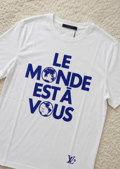 Weiß-blaues LV-T-Shirt