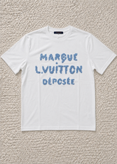 T-shirt LV blanc et bleu