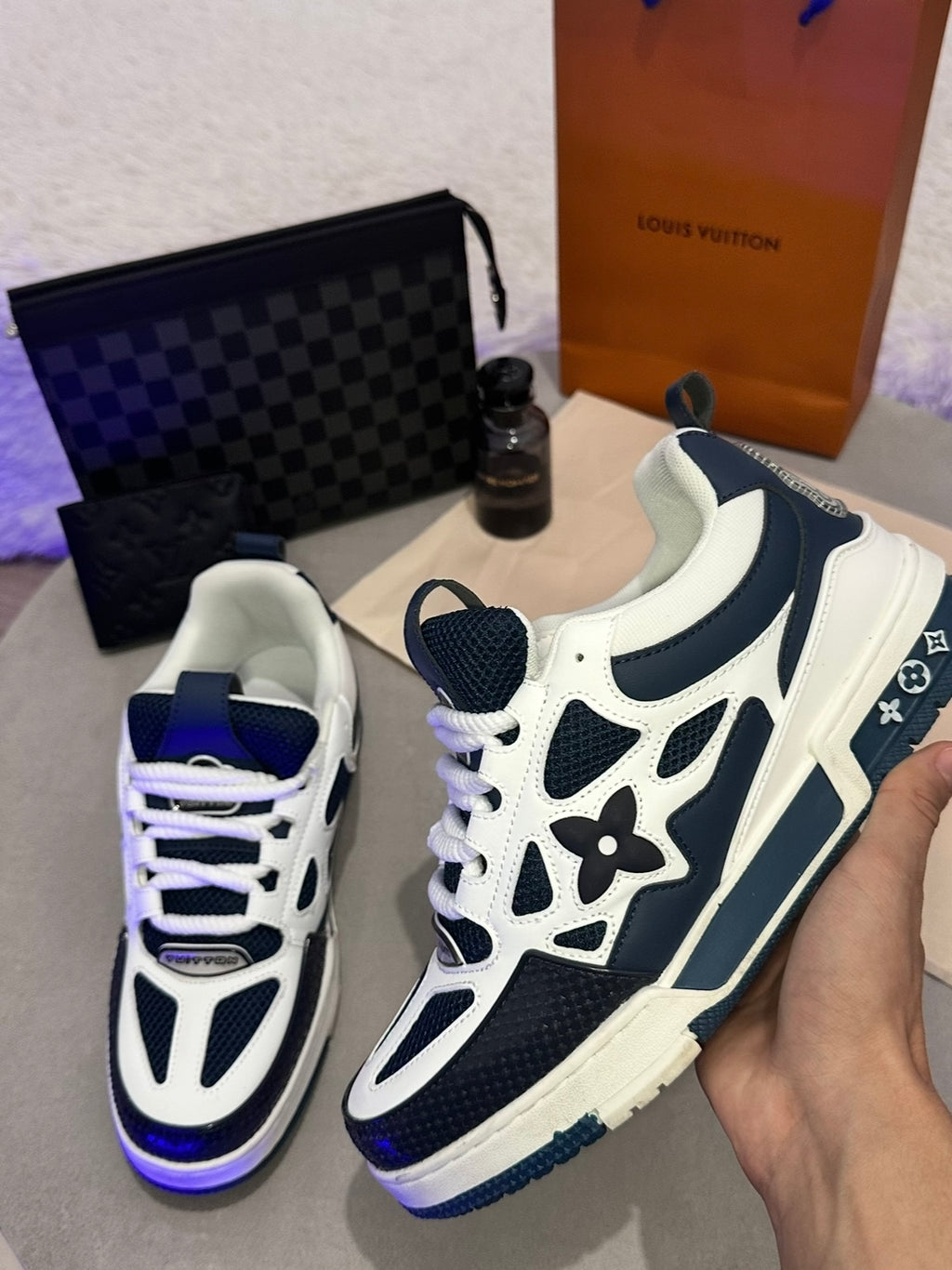 Basket Skate LV Bleu