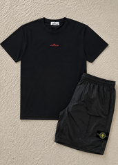 Ensemble island noir/bordeau