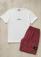 Ensemble island blanc/bordeau