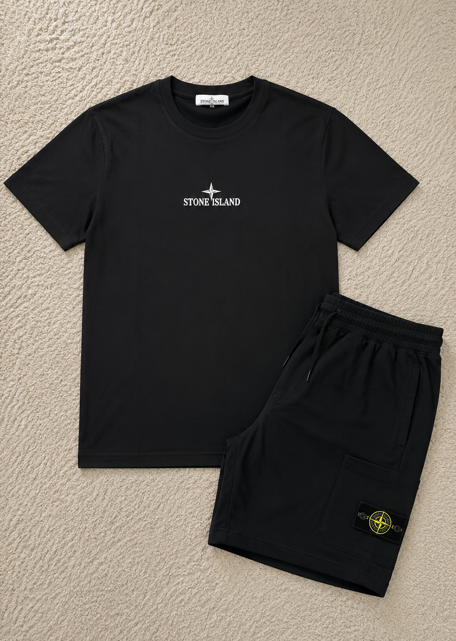 Ensemble island noir/bleu