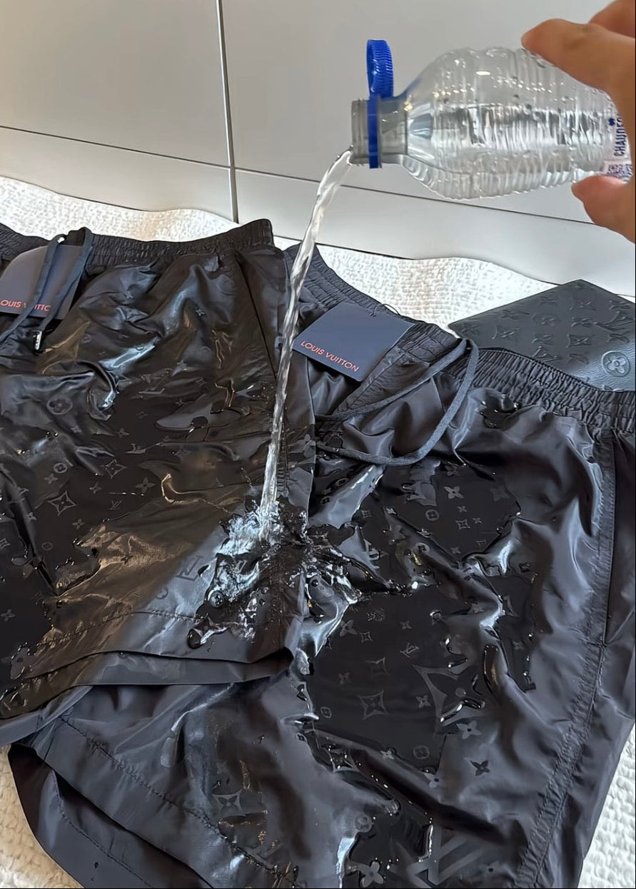 Black LV swim shorts