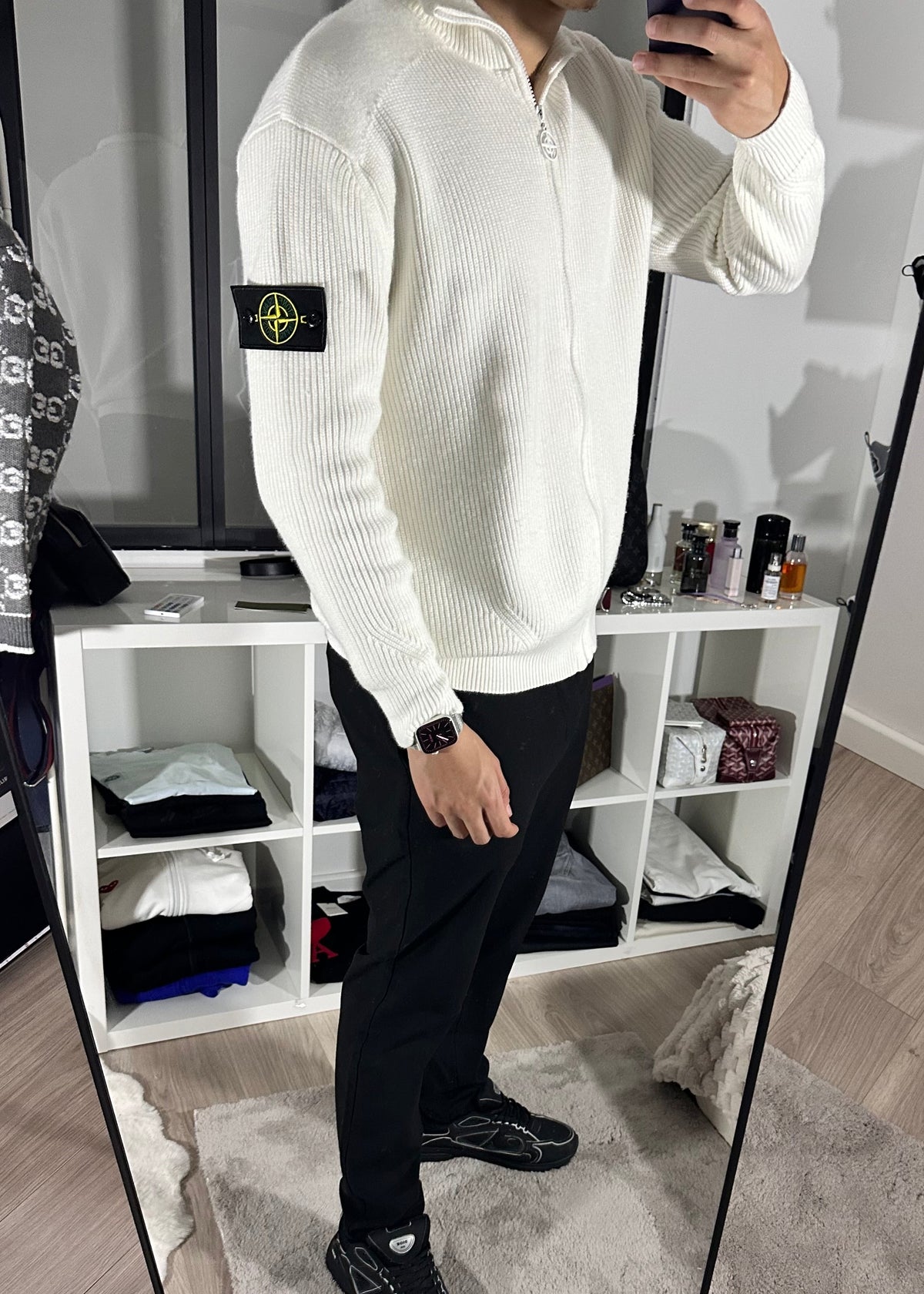 Gilet island en maille blanc