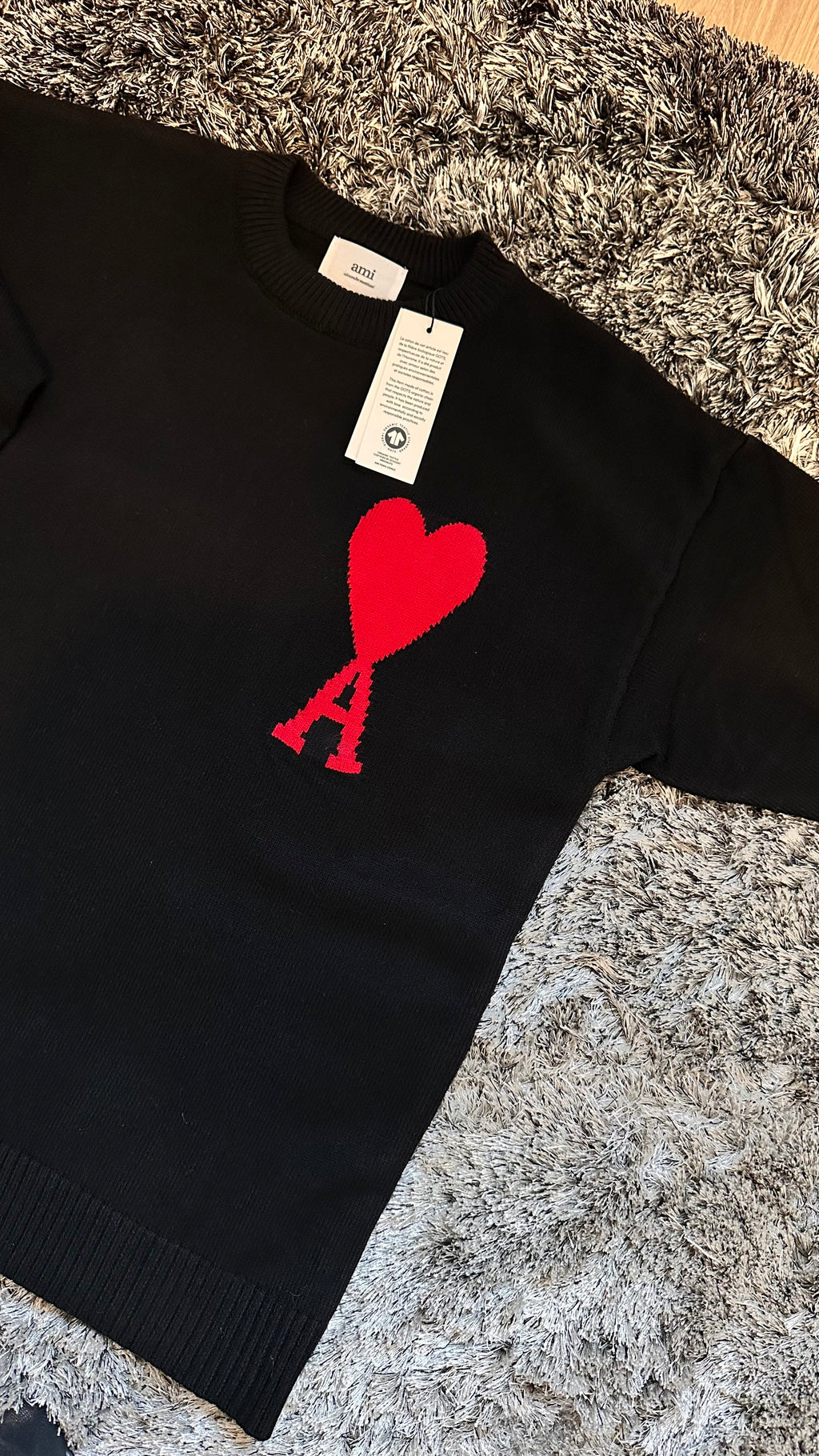 Ami Paris Schwarzer Wollpullover