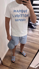 T-shirt LV blanc et bleu