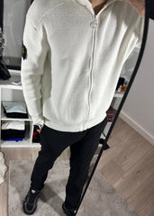 Gilet island en maille blanc