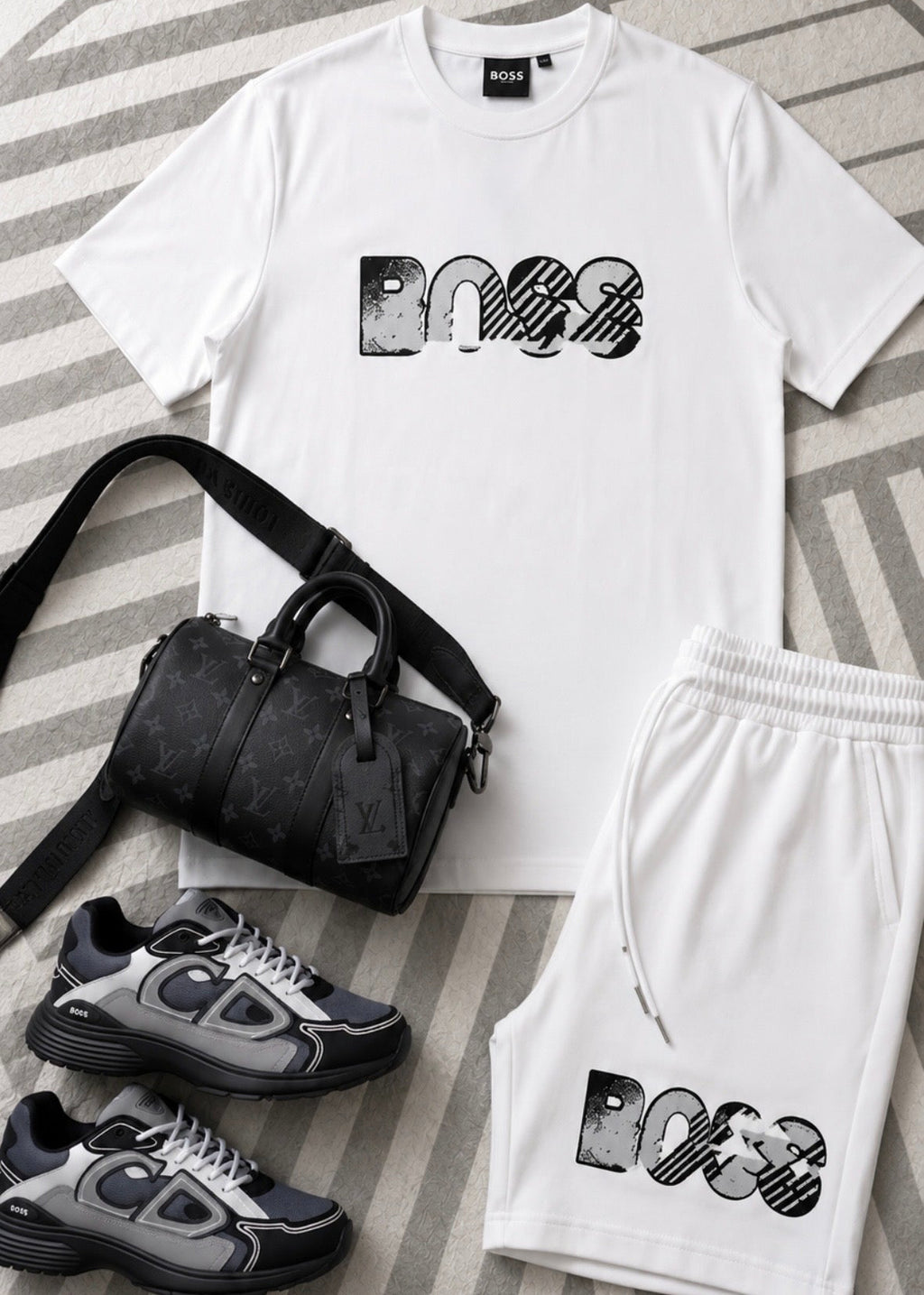 Boss White Summer Set