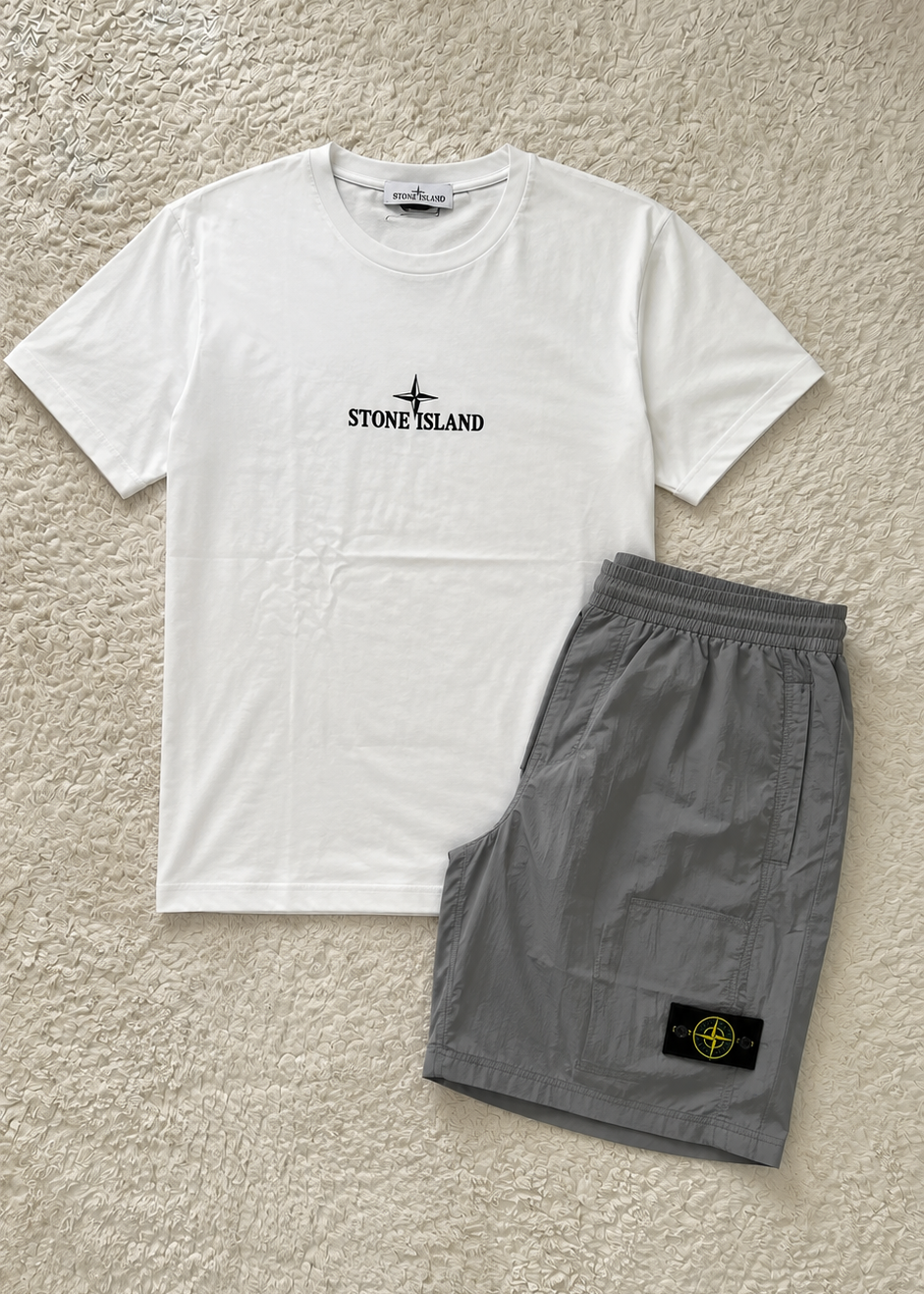 Ensemble island gris/blanc