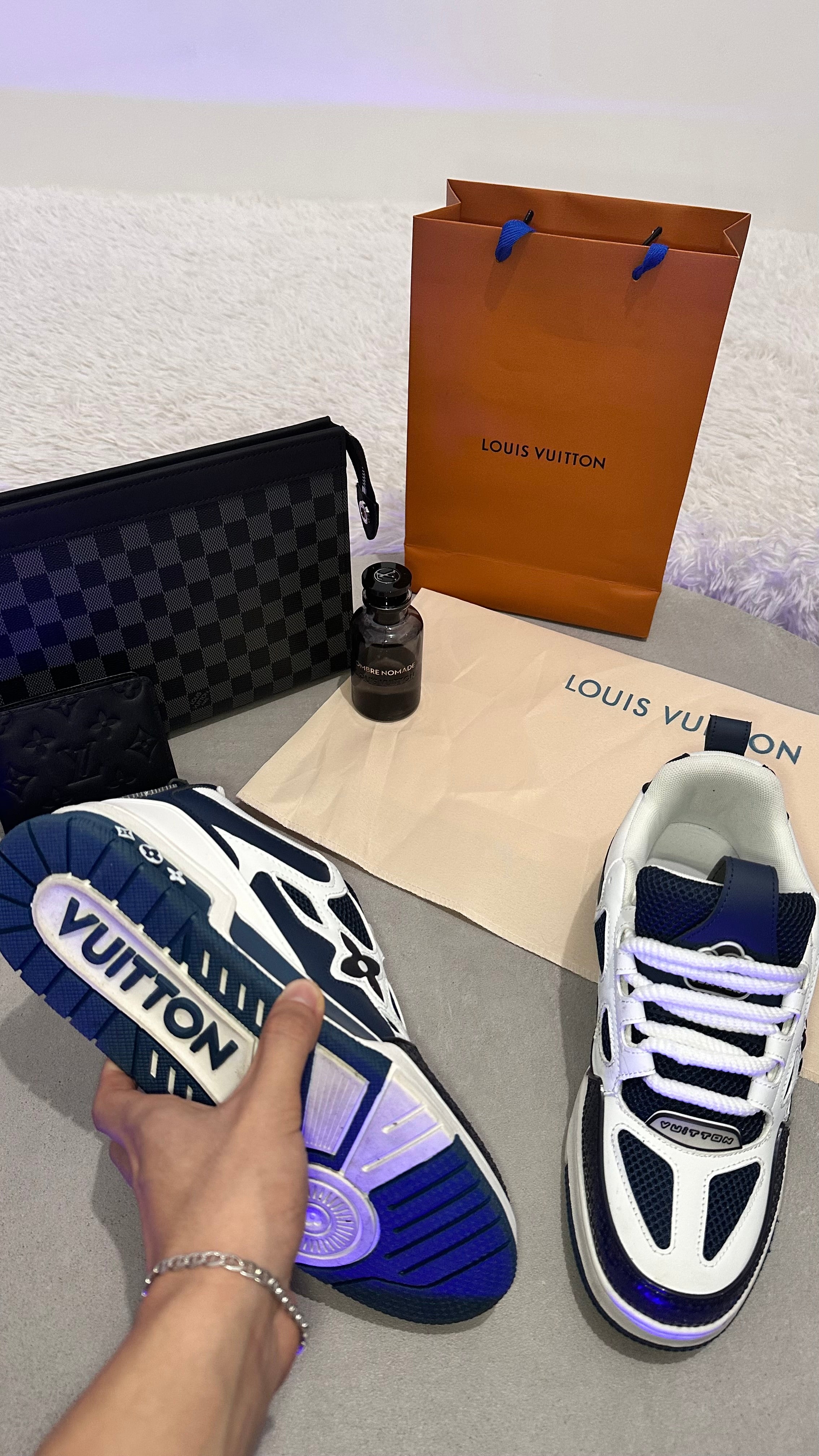 Basket skate LV bleu