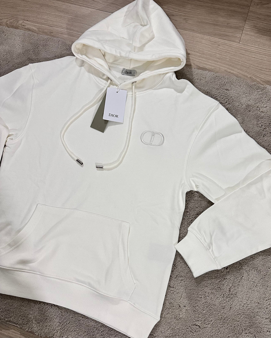 Pull Blanc à motif CD