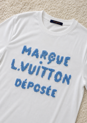 T-shirt LV blanc et bleu