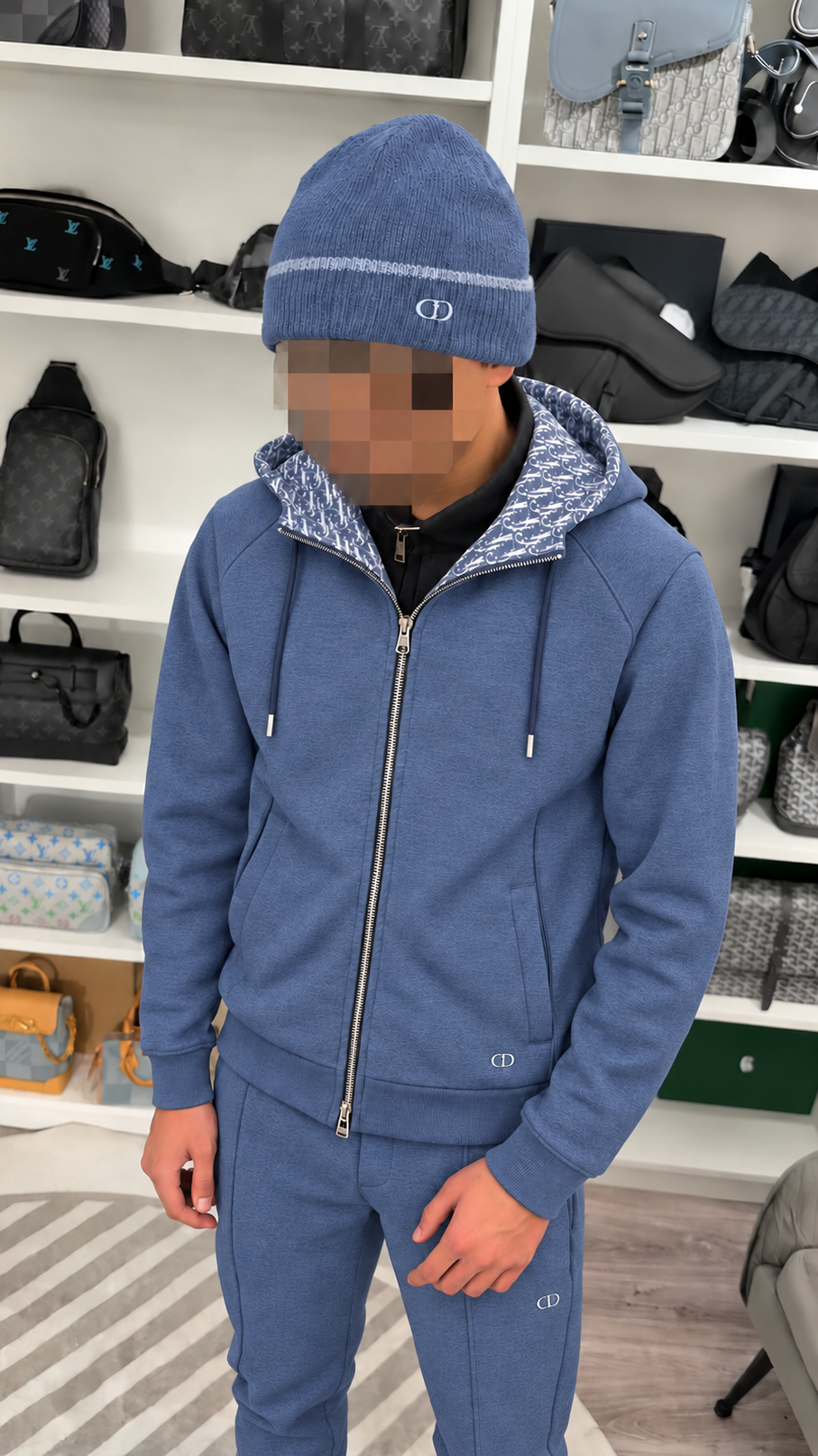 Ensemble en Cachemire CD Bleu