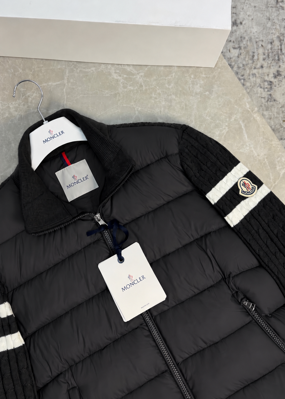Veste Moncler Noir/Blanc