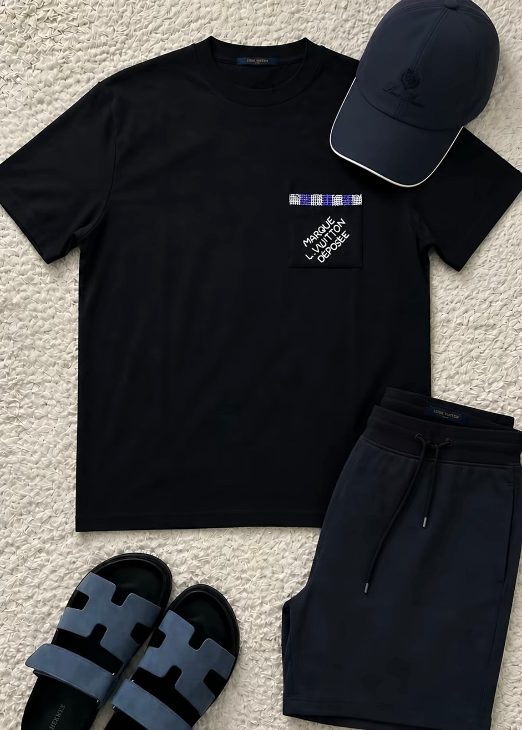 Black LV T-shirt with lettering
