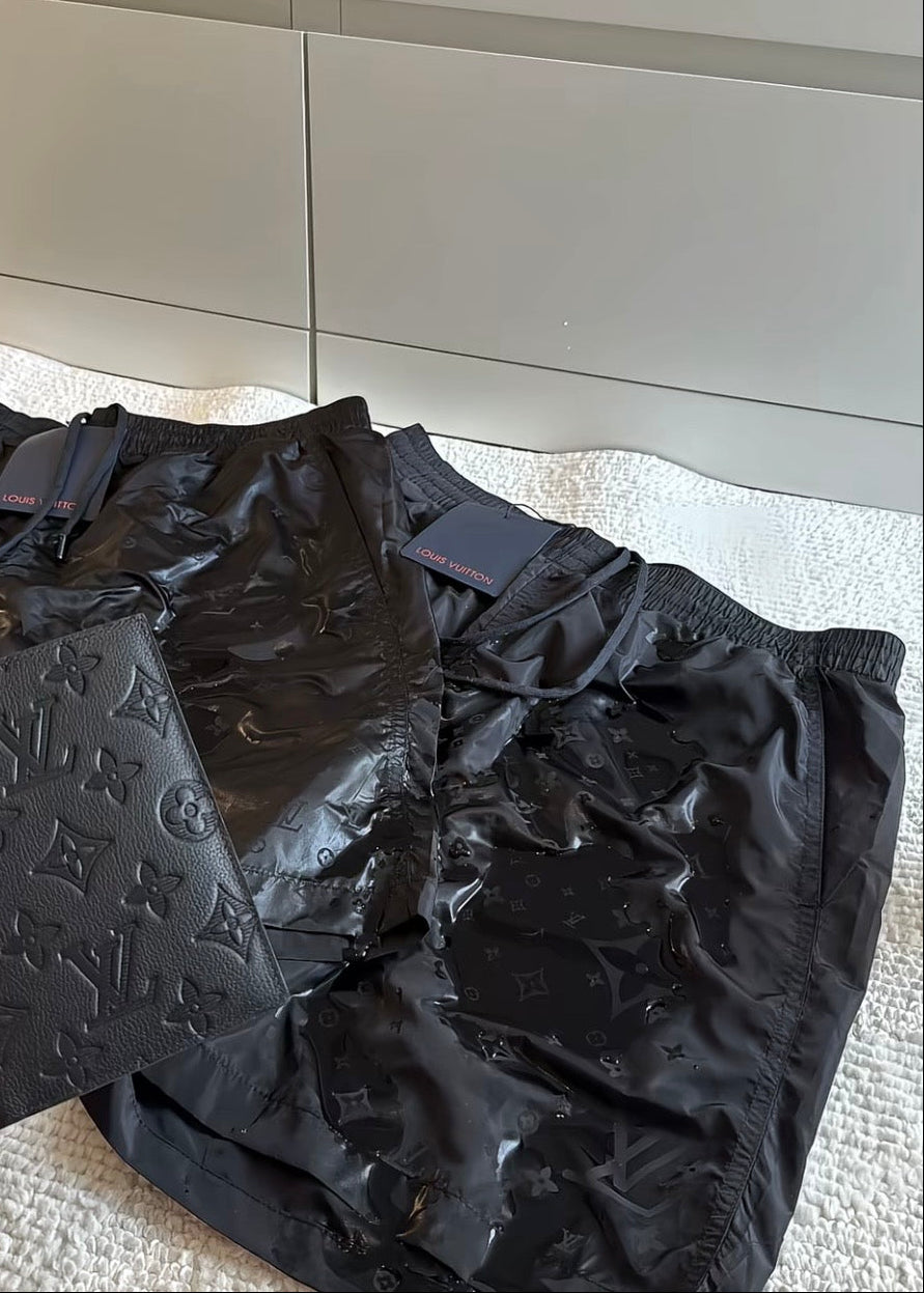 Black LV swim shorts
