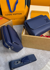 Sacoche LV Cuir Bleu
