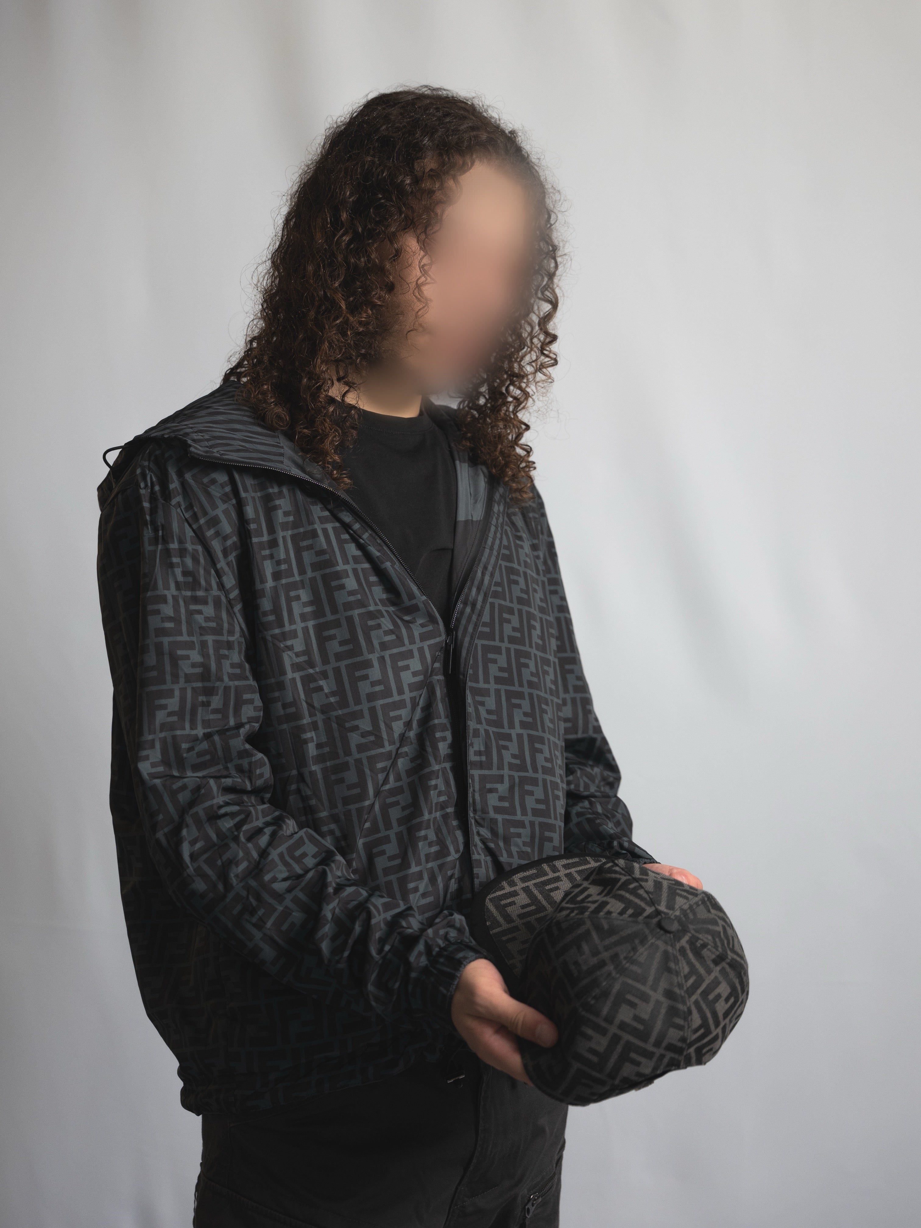 Coupe-vent Réversible Fendi Grise