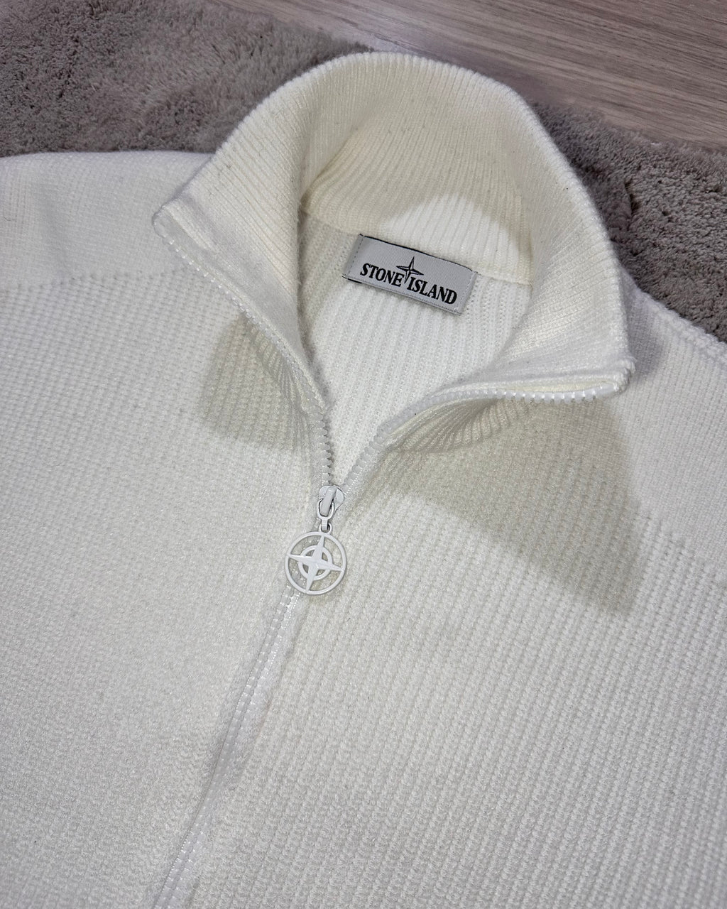 Gilet Stone Island en maille Blanc