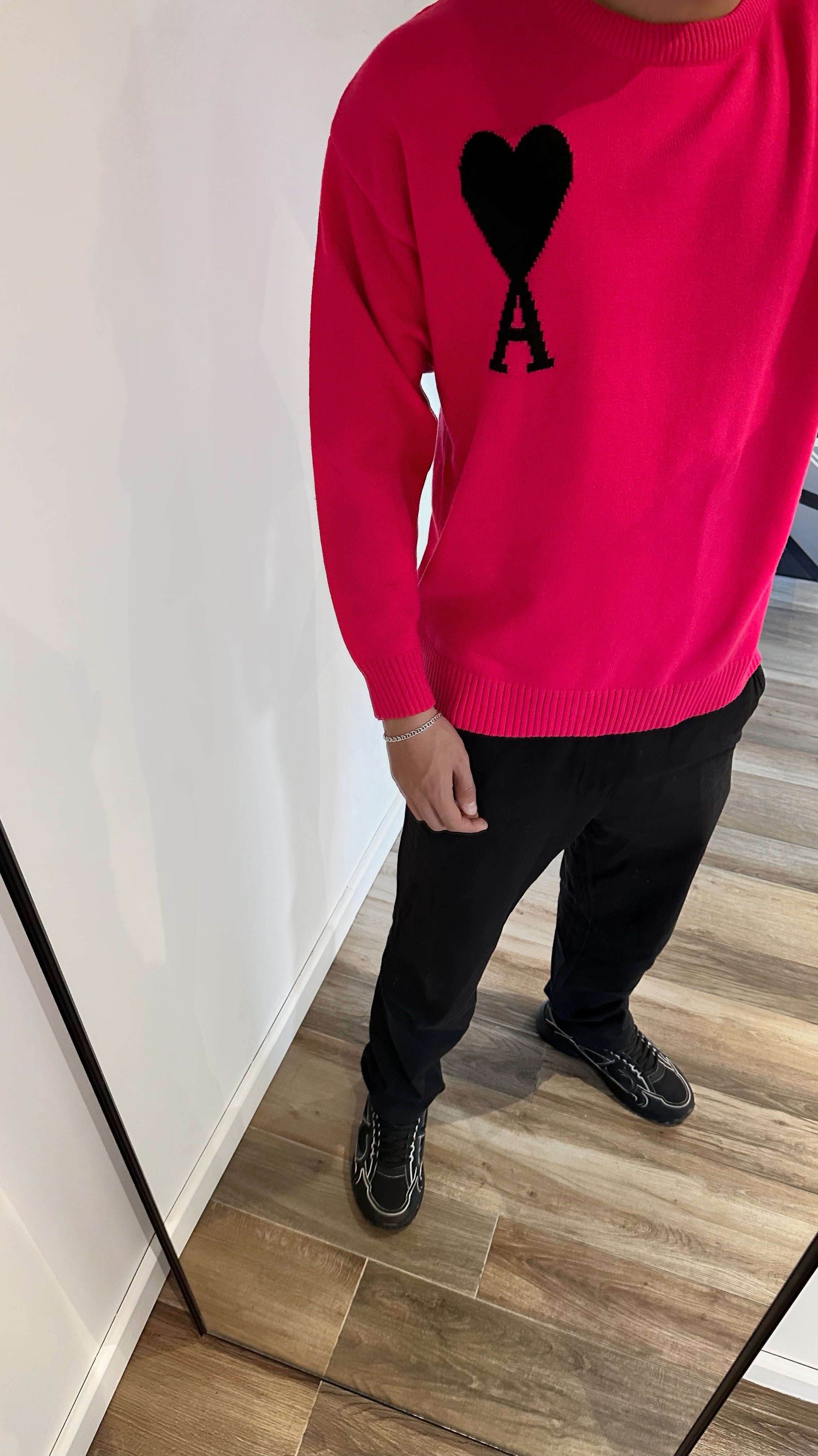 Ami Paris – Wollpullover in Rosa