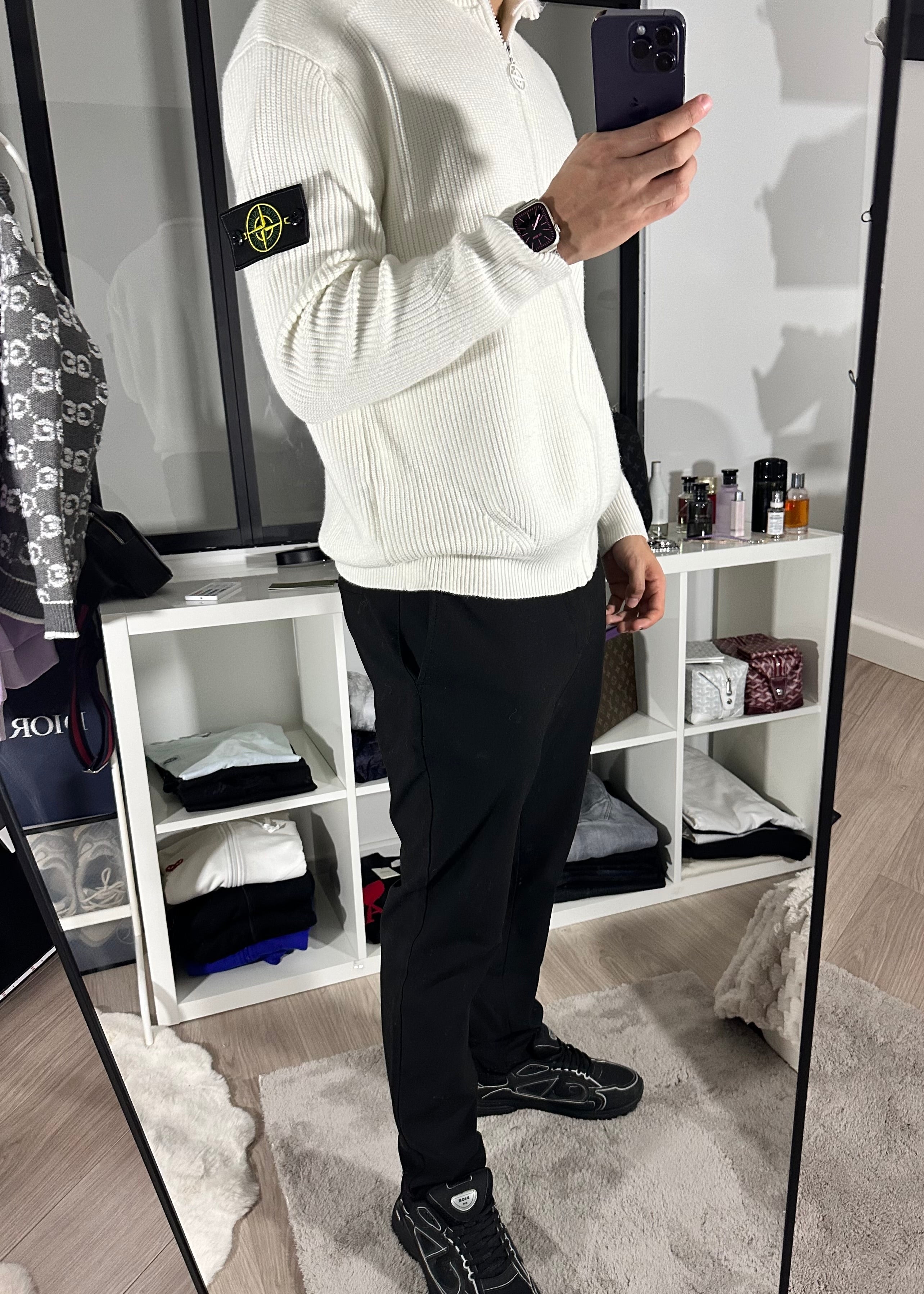 Gilet island en maille blanc