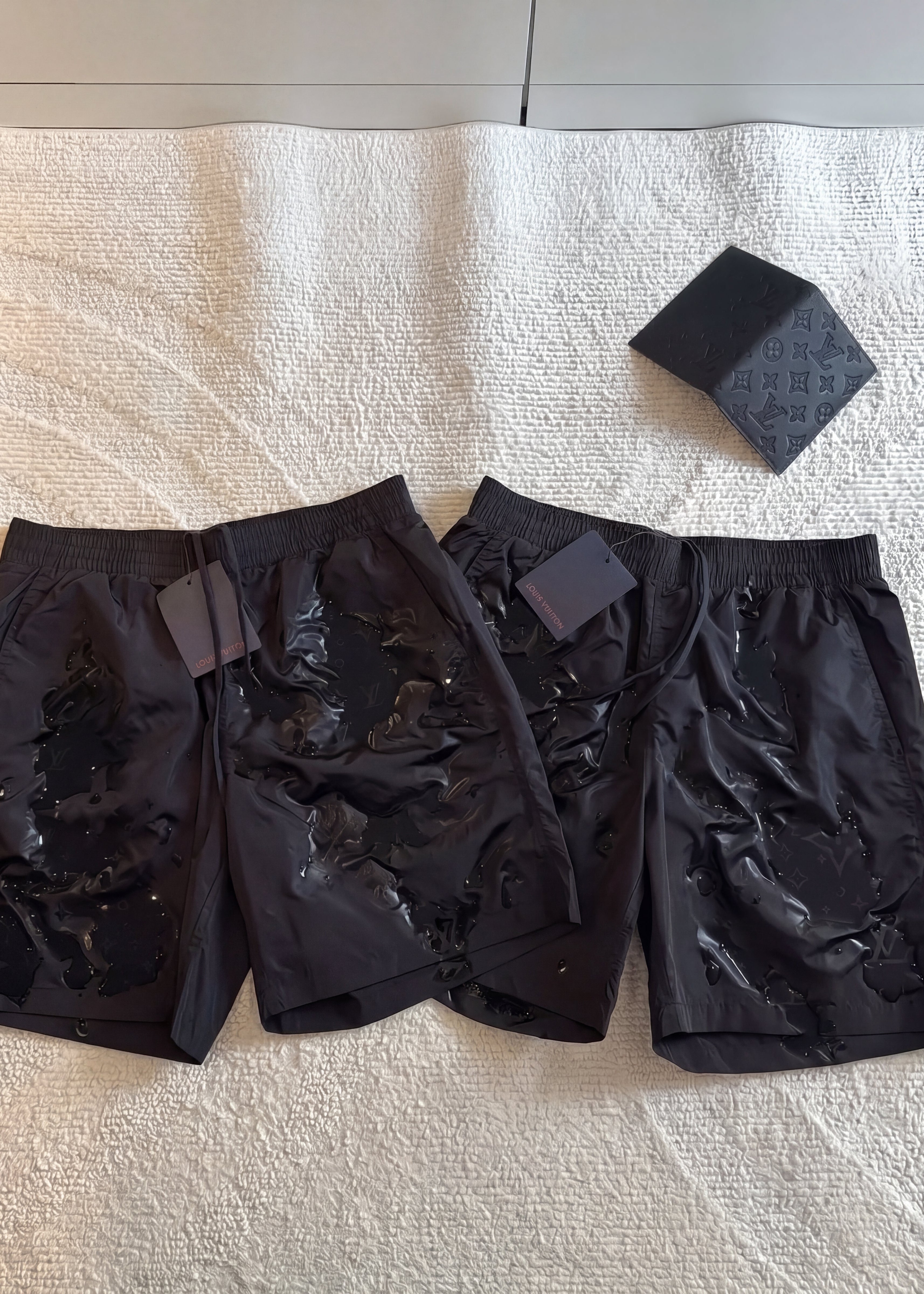 Black LV swim shorts