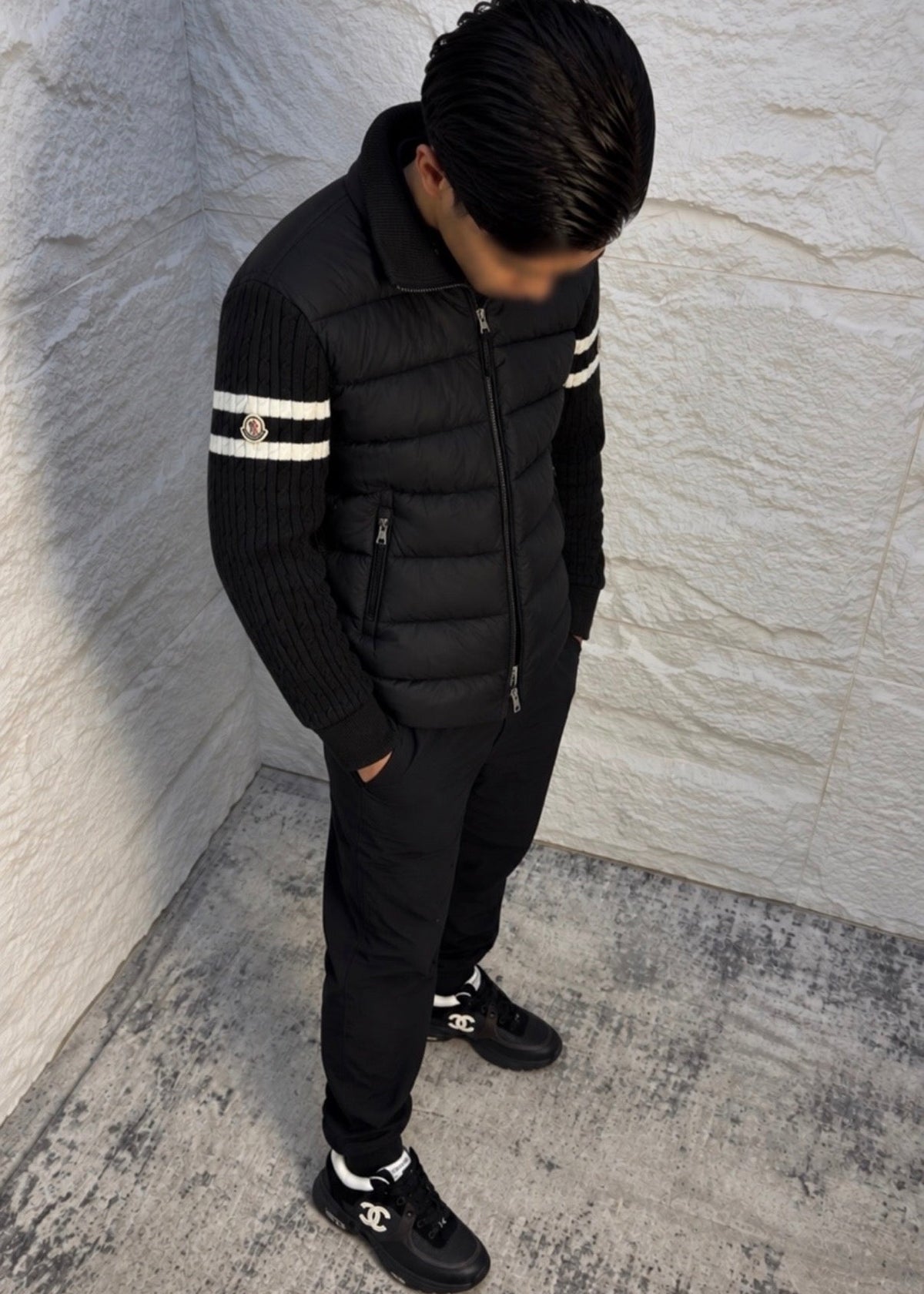 Veste Moncler Noir/Blanc