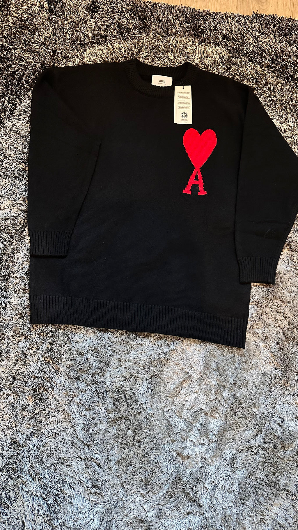 Ami Paris Schwarzer Wollpullover