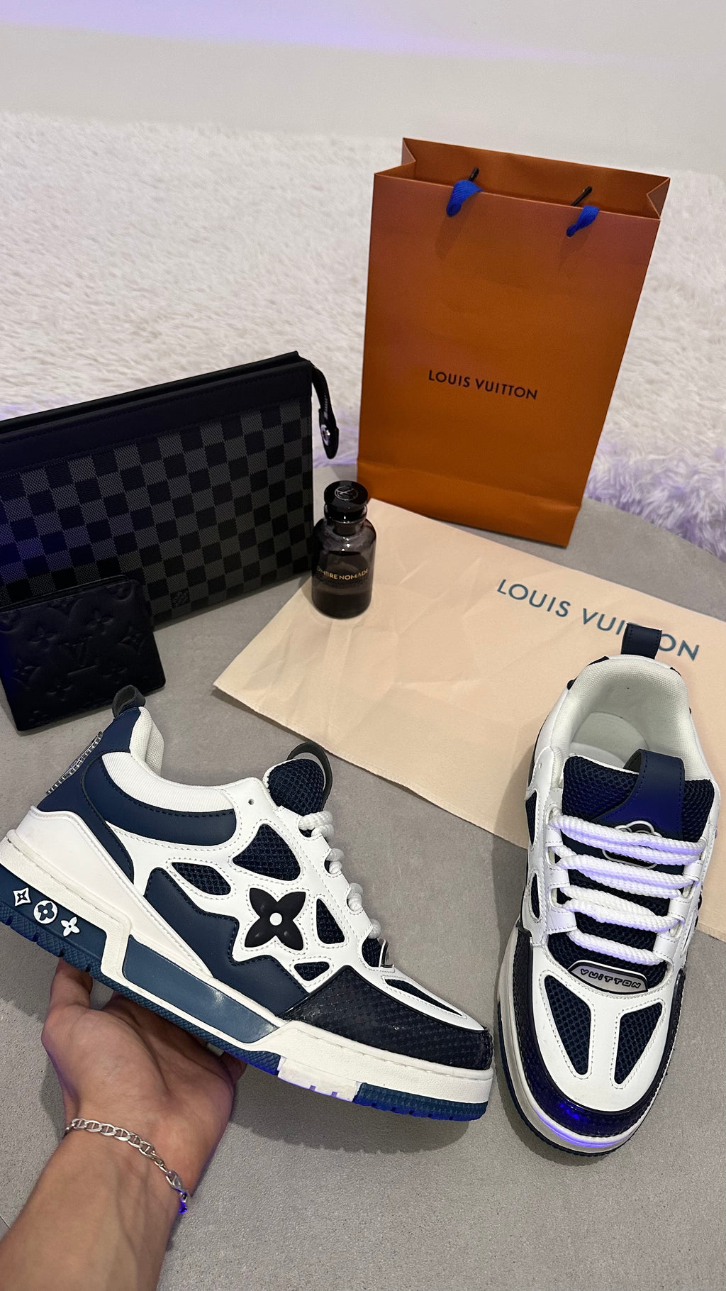 Basket Skate LV Bleu