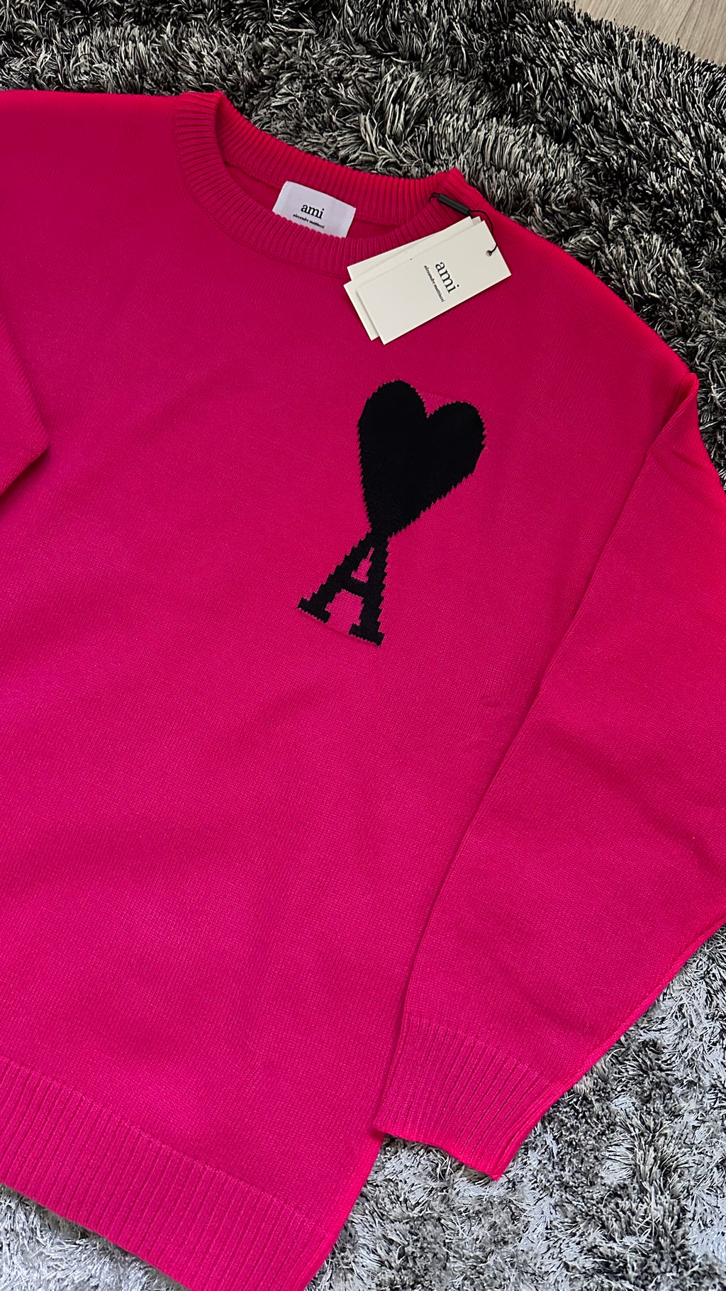 Ami Paris – Wollpullover in Rosa