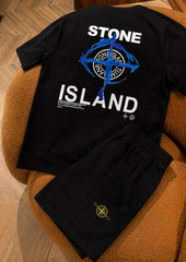 Ensemble island noir/bleu