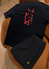 Ensemble island noir/bordeau