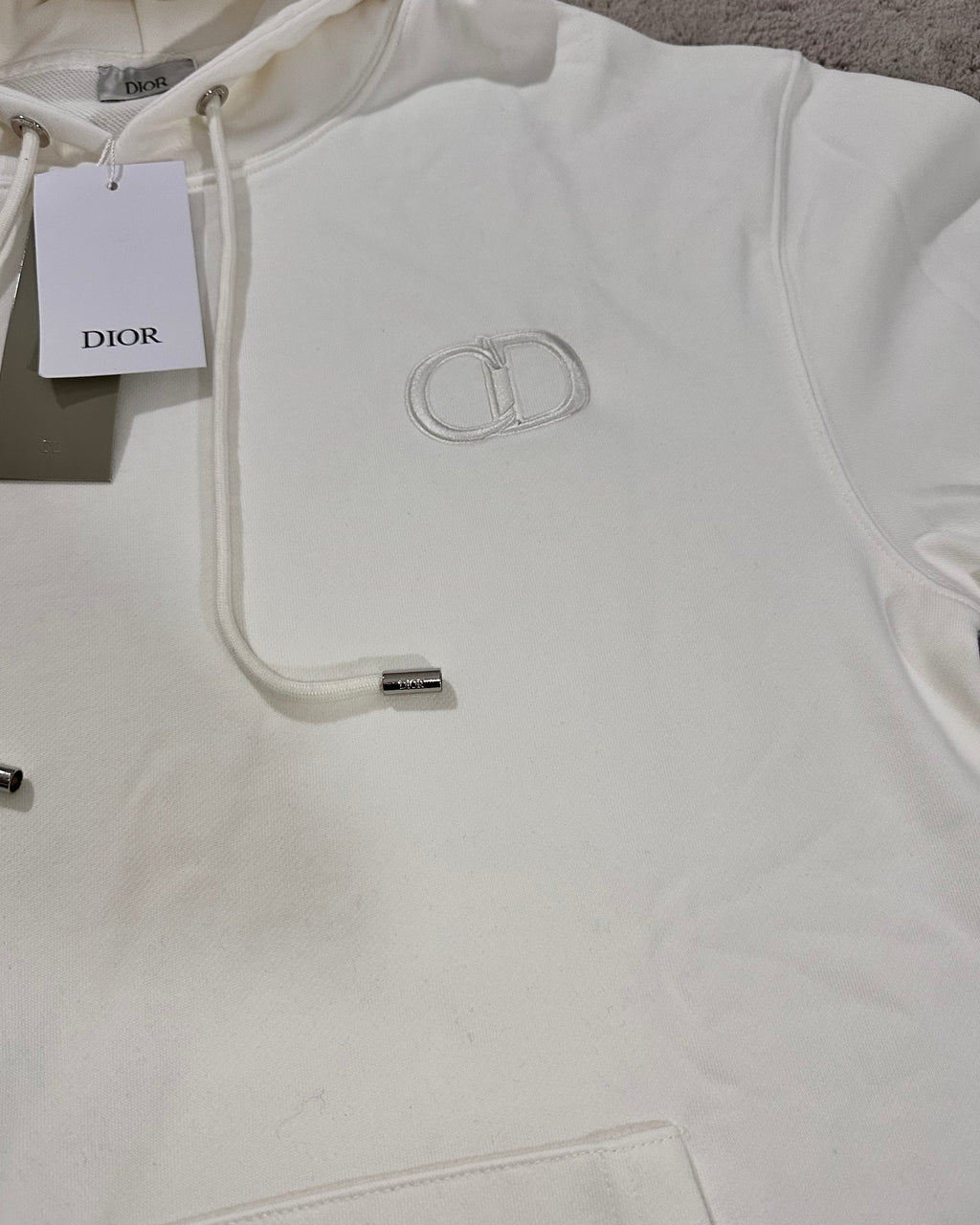 Pull Blanc à motif CD