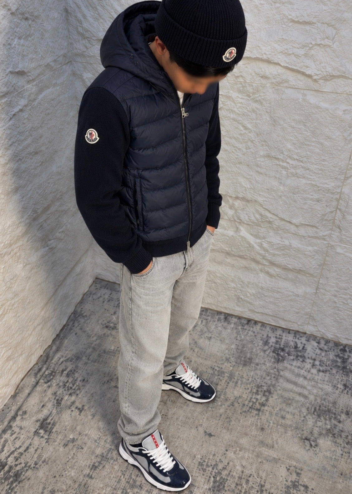 Gilet Mcr maille Bleu nuit