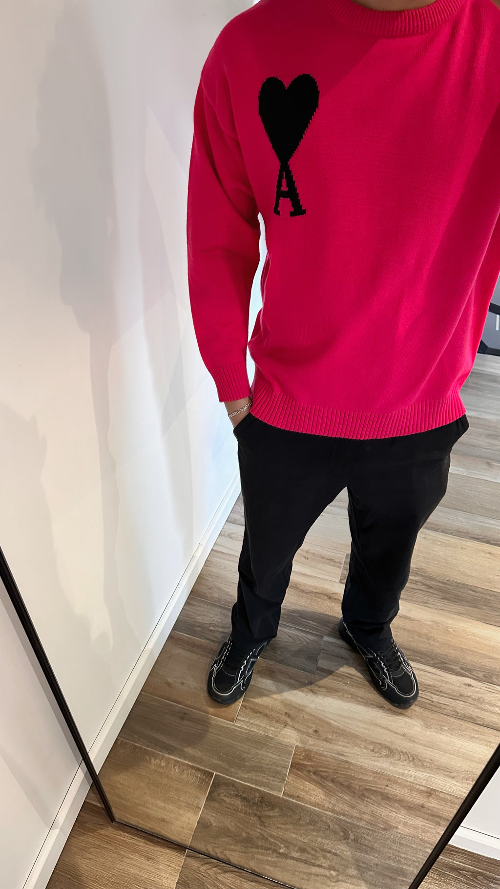 Ami Paris – Wollpullover in Rosa