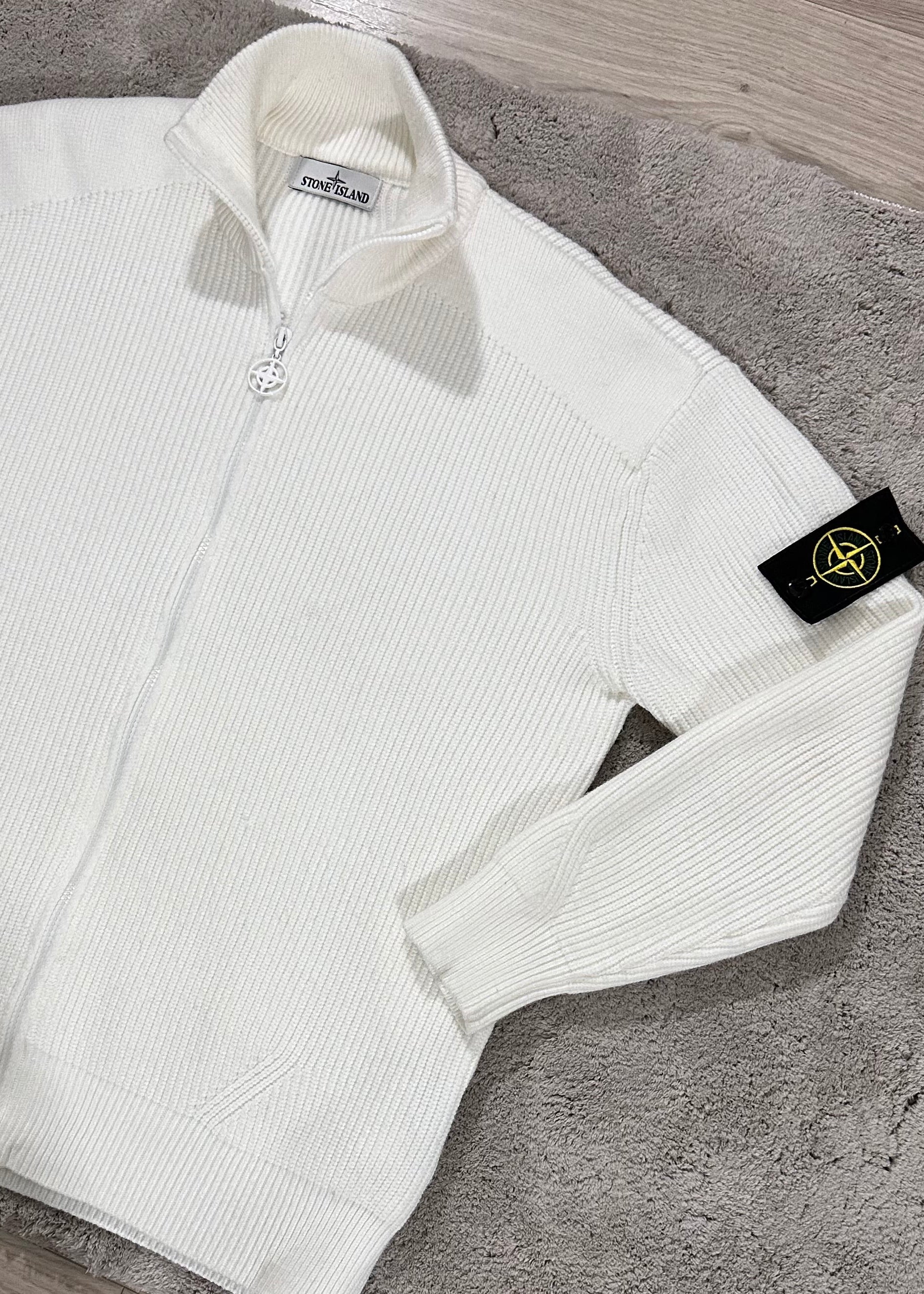 Gilet island en maille blanc