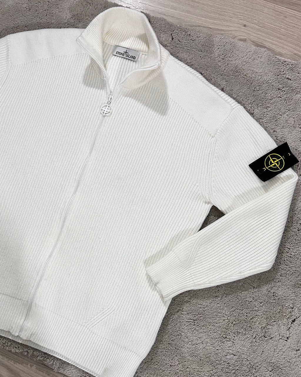 Gilet Stone Island en maille Blanc