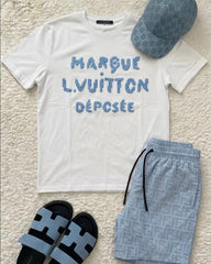 T-shirt LV blanc et bleu