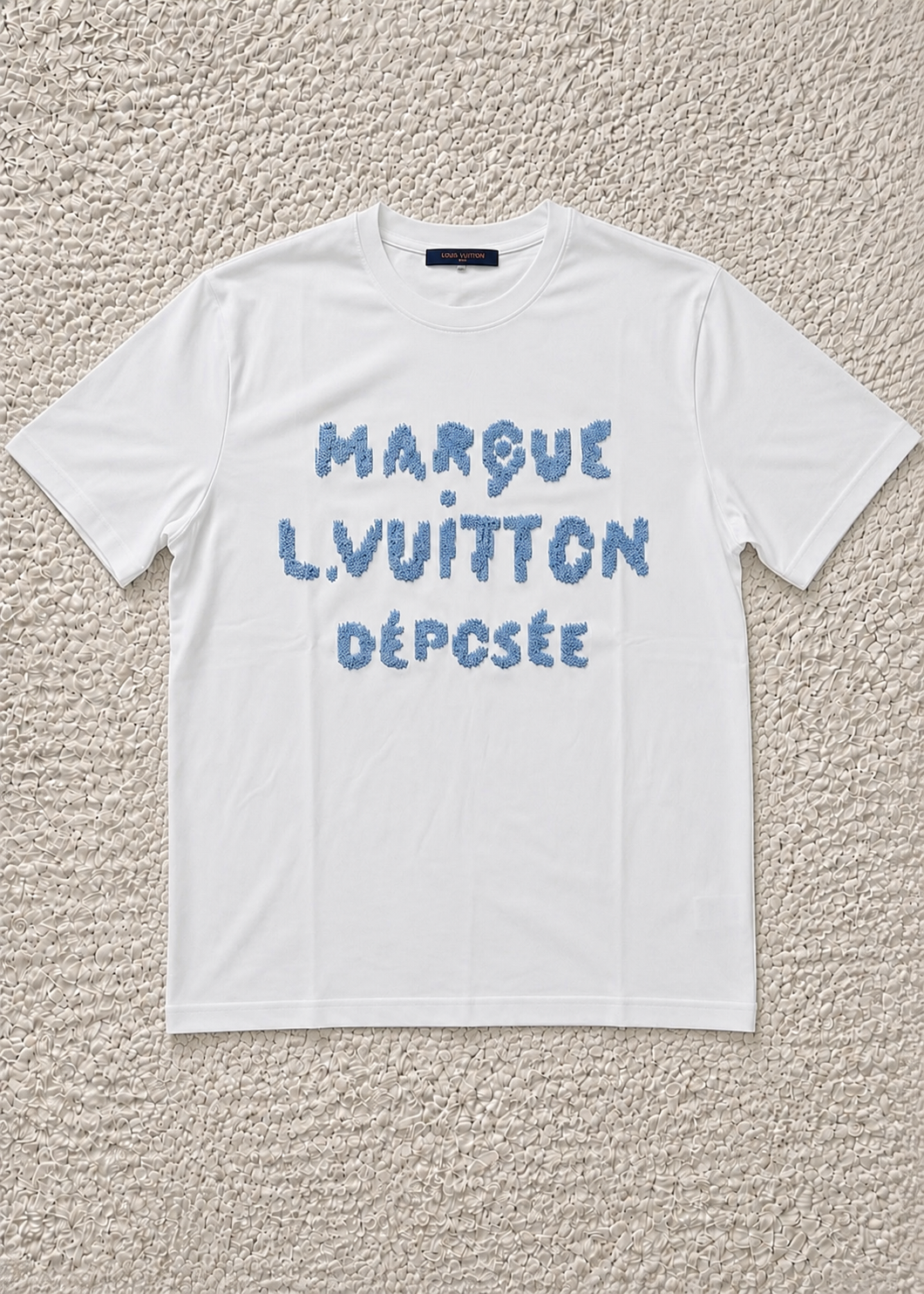 T-shirt LV blanc et bleu