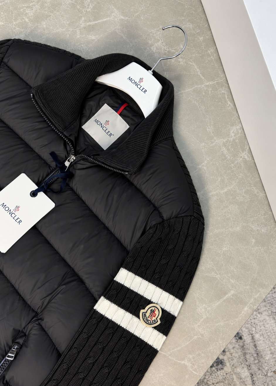 Veste Moncler Noir/Blanc
