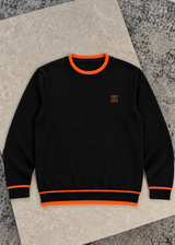 Pull H Noir/Orange