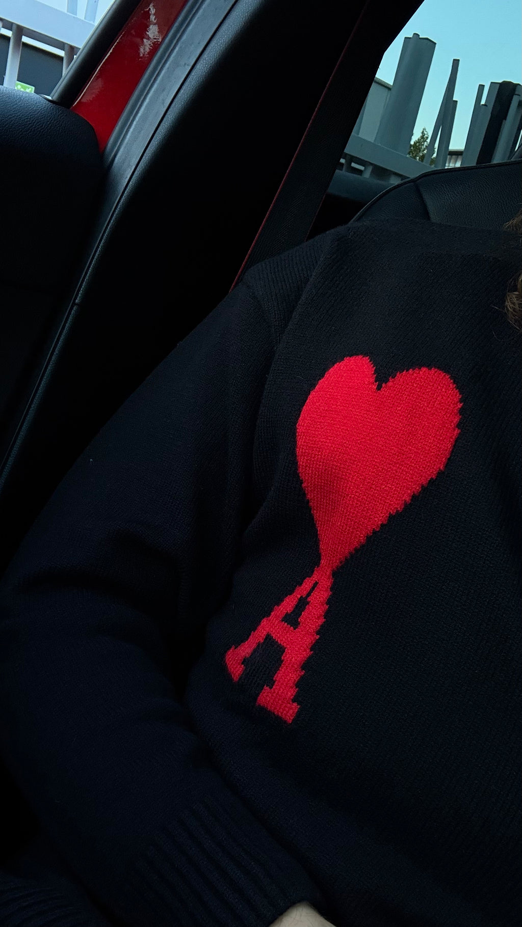 Ami Paris Schwarzer Wollpullover