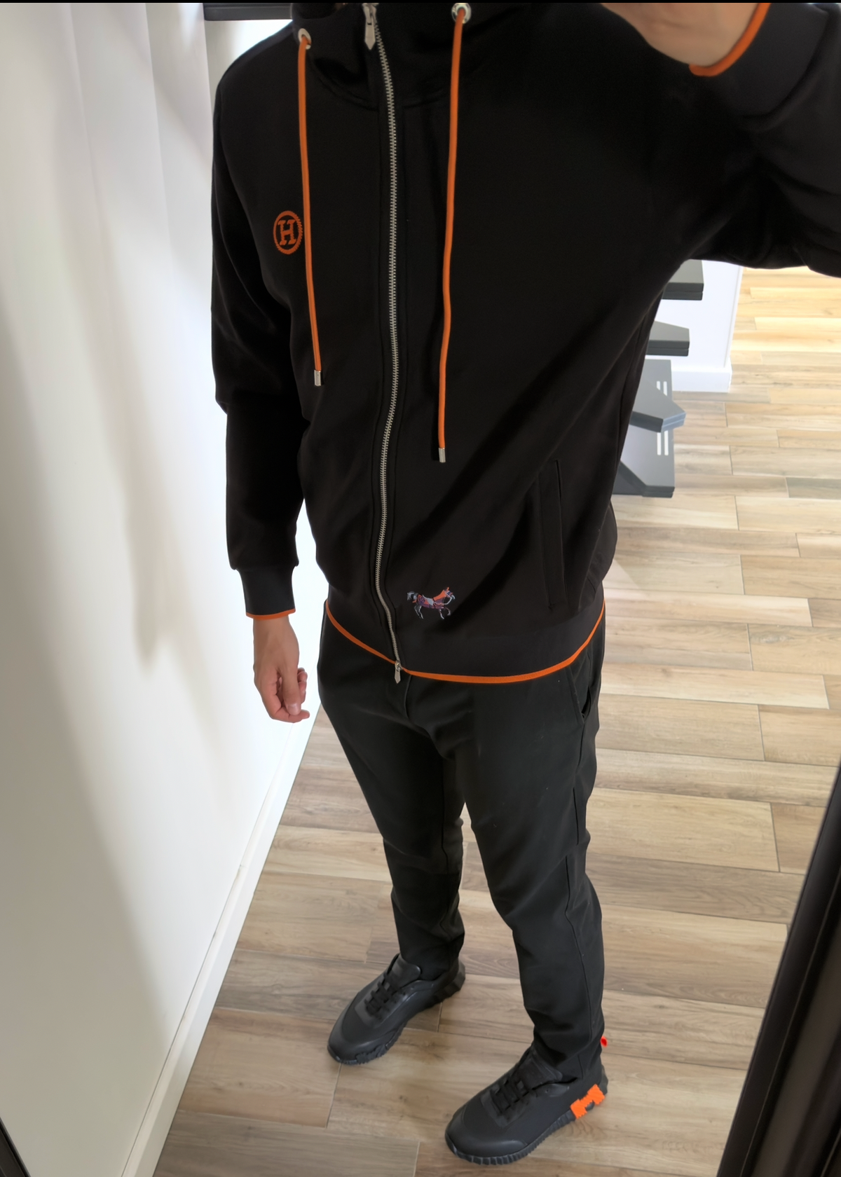 Veste H Noir/Orange