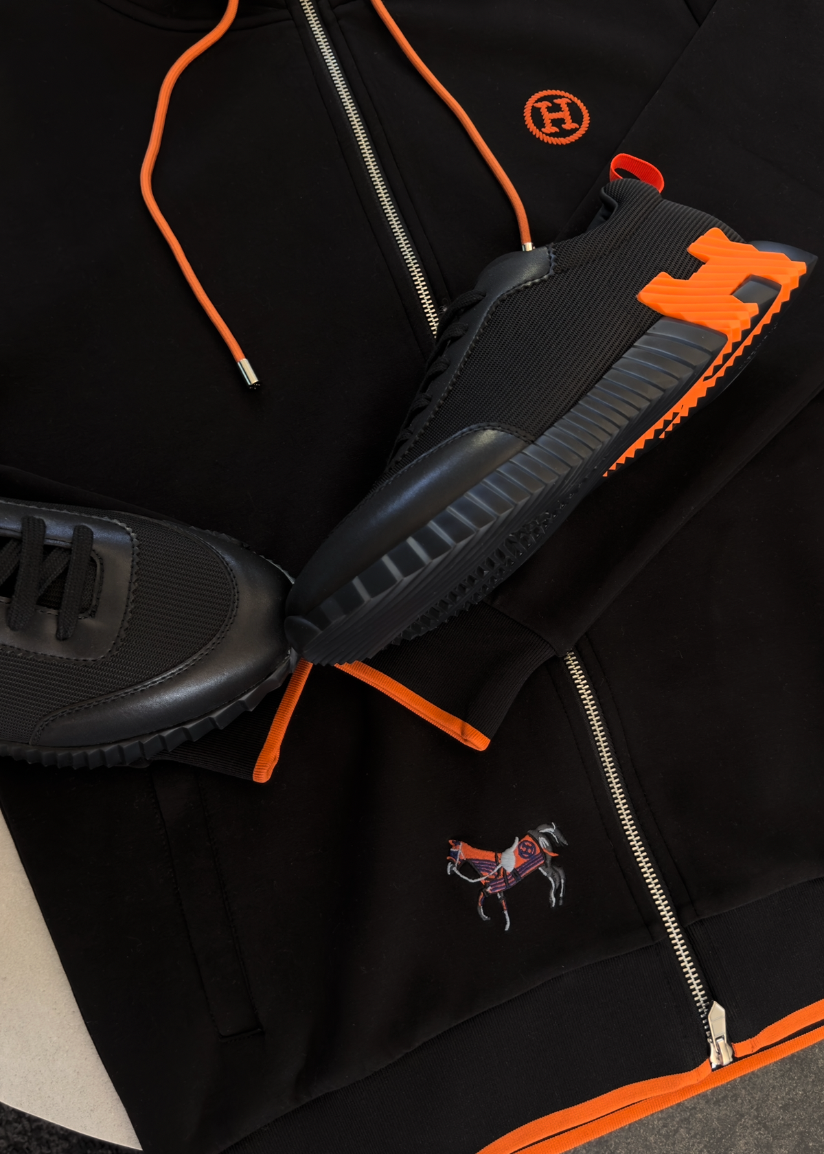 Veste H Noir/Orange