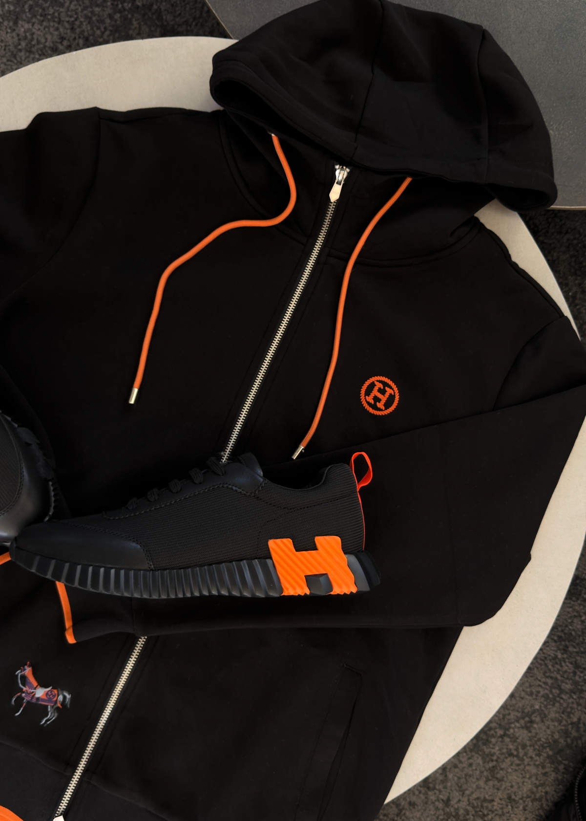 Veste H Noir/Orange