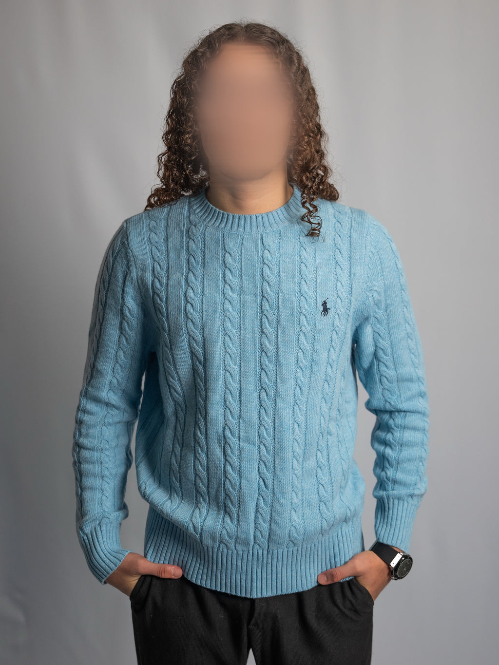 Ralph Lauren Light Blue Cable Knit Sweater