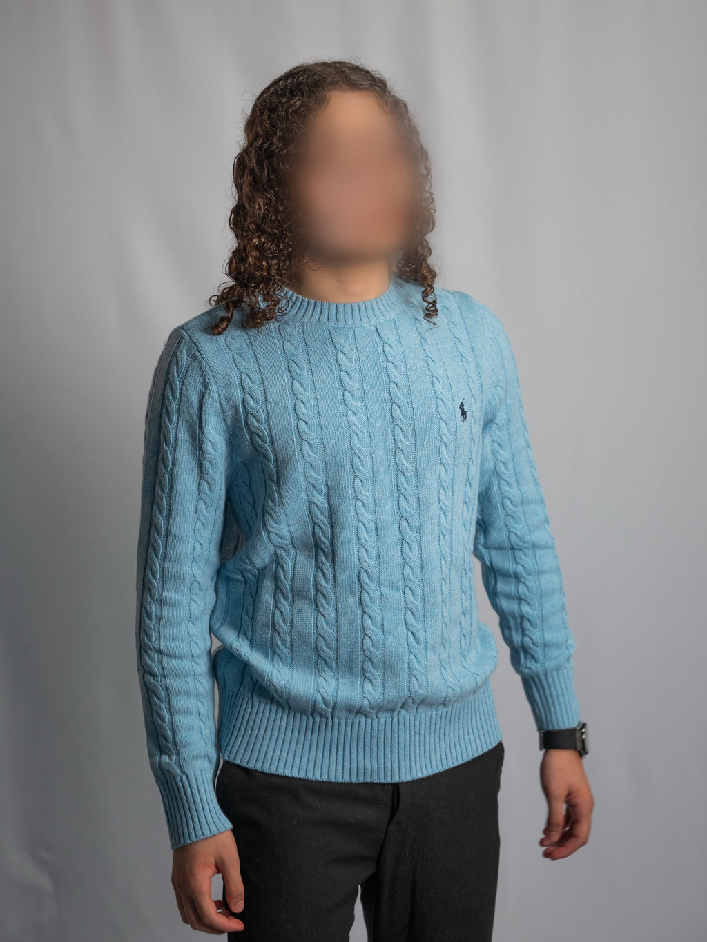 Ralph Lauren Light Blue Cable Knit Sweater