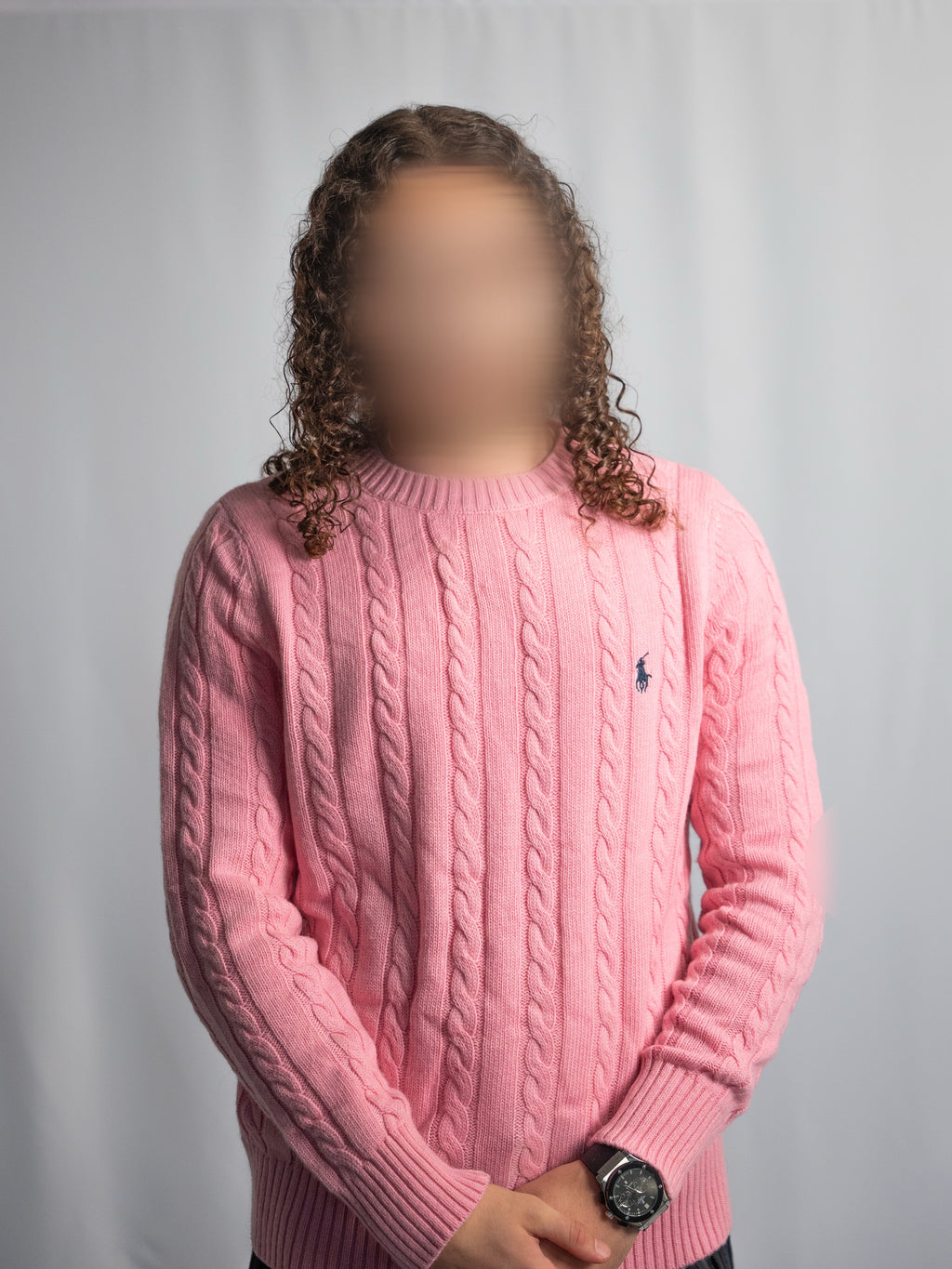 Ralph Lauren Light Pink Cable Knit Sweater